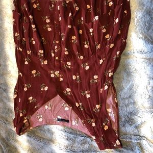 Maroon floral tank